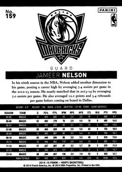 2014-15 Hoops #159 Jameer Nelson Back