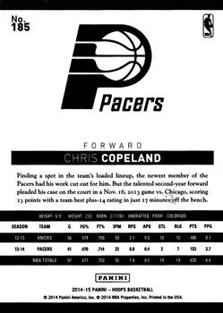 2014-15 Hoops #185 Chris Copeland Back