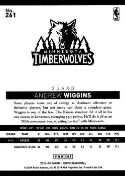 2014-15 Hoops #261 Andrew Wiggins Back