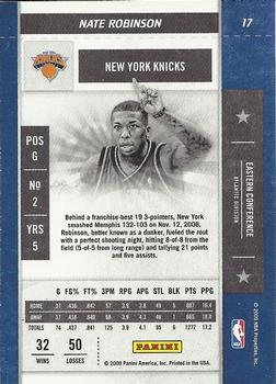 2009-10 Panini Playoff Contenders #17 Nate Robinson Back