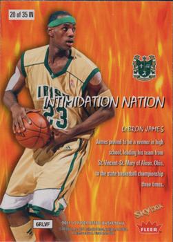 2011-12 Fleer Retro - Intimidation Nation #20 LeBron James Back