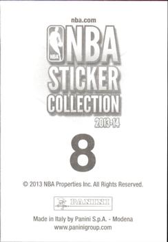 2013-14 Panini Stickers #8 Jared Sullinger Back
