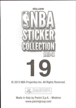 2013-14 Panini Stickers #19 Reggie Evans Back