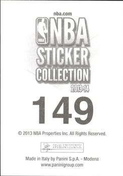 2013-14 Panini Stickers #149 Trevor Booker Back