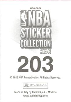 2013-14 Panini Stickers #203 Tony Parker Back