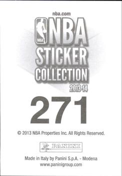 2013-14 Panini Stickers #271 Jamal Crawford Back