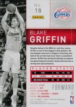 2014-15 Panini Totally Certified #18 Blake Griffin Back