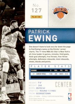 2014-15 Panini Totally Certified #127 Patrick Ewing Back