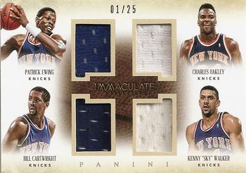 2013-14 Panini Immaculate Collection - Quad Materials #28 Bill Cartwright / Charles Oakley / Kenny 