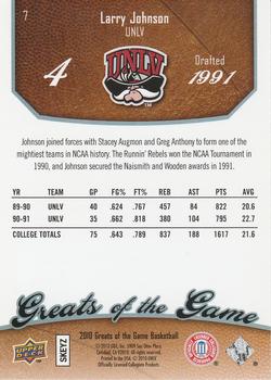 2009-10 Upper Deck Greats of the Game #7 Larry Johnson Back