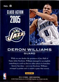 2014-15 Hoops - Class Action #8 Deron Williams Back