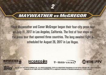 2017 Topps On Demand  Mayweather vs McGregor Road to August 26th #2 Conor McGregor Back