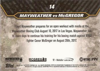 2017 Topps On Demand  Mayweather vs McGregor Road to August 26th #14 Mayweather Trains Back