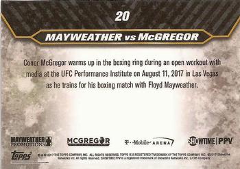 2017 Topps On Demand  Mayweather vs McGregor Road to August 26th #20 McGregor Trains Back