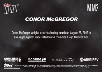 2017 Topps Now Mayweather/McGregor #MM2 Conor McGregor Back