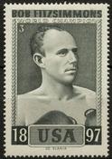 1964 Slania Stamps World Champion Boxers #3 Bob Fitzsimmons Front
