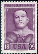 1964 Slania Stamps World Champion Boxers #4 James J. Jeffries Front