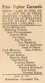 1910 American Caramel Prize Fighters (E75) #NNO Jimmy Britt Back