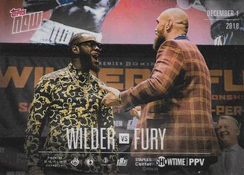 2018 Topps Now Showtime Championship Boxing #WVF-2 Wilder vs Fury Front