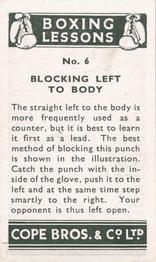 1935 Cope Bros. Boxing Lessons #6 Blocking Left to Body Back