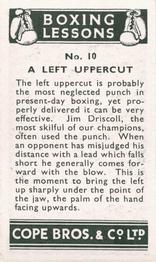 1935 Cope Bros. Boxing Lessons #10 A Left Uppercut Back