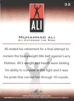 2011 Leaf Muhammad Ali #32 Muhammad Ali Back