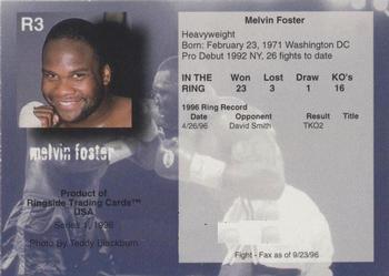 1996 Ringside - Rookies #R3 Melvin Foster Back