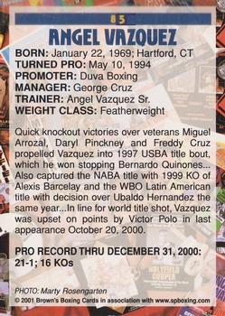 2001 Brown's #85 Angel Vazquez Back