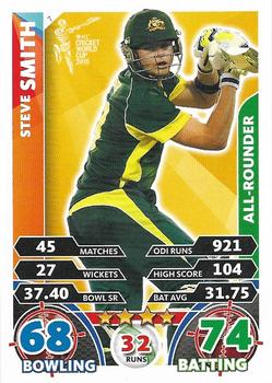 2015 Topps Cricket Attax ICC World Cup #7 Steve Smith Front