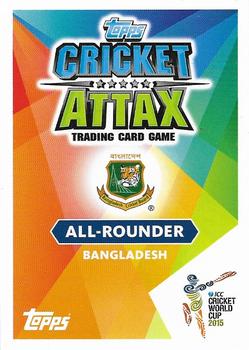 2015 Topps Cricket Attax ICC World Cup #27 Mahmudullah Back