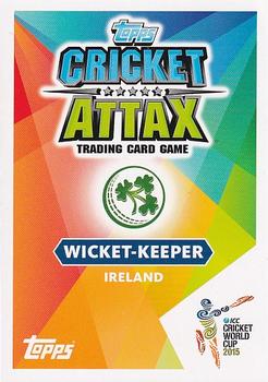 2015 Topps Cricket Attax ICC World Cup #65 Gary Wilson Back