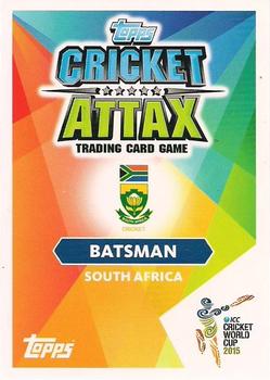2015 Topps Cricket Attax ICC World Cup #170 AB de Villiers / David Miller Back
