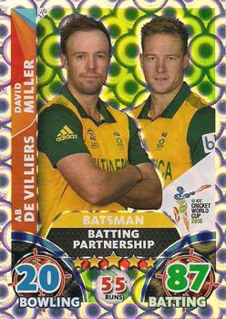 2015 Topps Cricket Attax ICC World Cup #170 AB de Villiers / David Miller Front