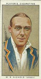 1934 Player's Cricketers #20 Stan Nichols Front