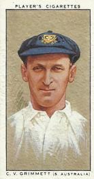 1934 Player's Cricketers #43 Clarrie Grimmett Front
