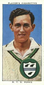 1938 Player's Cricketers #20 Reg Perks Front
