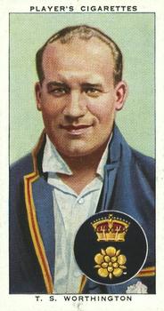 1938 Player's Cricketers #32 Stan Worthington Front