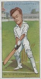 1926 Player's Cricketers (Caricatures by RIP) #41 Greville Stevens Front