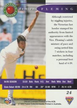 1995-96 Futera Cricket #24 Damien Fleming Back