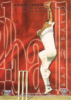1995-96 Futera Cricket - Bat 2 Ball #B2B10 Arjuna Ranatunga / Aaqib Javed Back