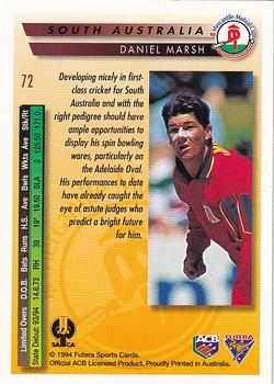 1994-95 Futera Cricket #72 Daniel Marsh Back