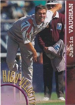 1996 Card Crazy Authentics High Velocity #37 Justin Vaughan Front