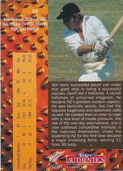 1996 Card Crazy Authentics High Velocity #59 Geoff Howarth Back