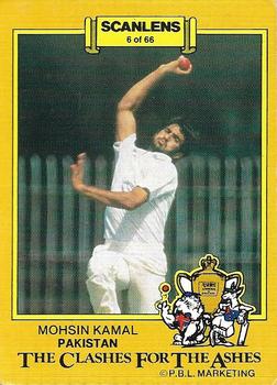1986-87 Scanlens Cricket #6 Mohsin Kamal Front