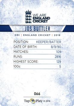 2018 Tap 'N' Play We are England Cricket #066 Jos Buttler Back