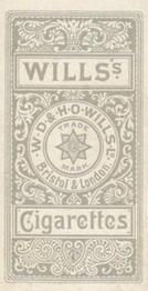 1896 Wills's Cricketers #NNO Harry Baldwin Back