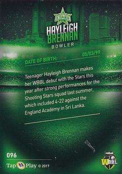 2017-18 Tap 'N' Play BBL Cricket - Base Parallel #096 Hayleigh Brennan Back