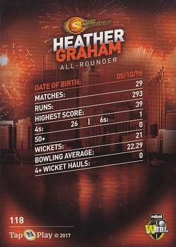 2017-18 Tap 'N' Play BBL Cricket - Base Parallel #118 Heather Graham Back