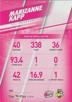 2018-19 Tap 'N' Play CA/BBL/WBBL #180 Marizanne Kapp Back