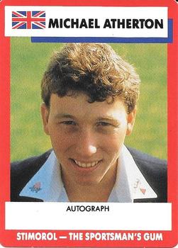 1990-91 Scanlens Cricket The Aussies vs The Poms #40 Michael Atherton Front